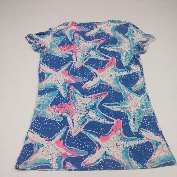 Lilly Pulitzer Womens Scoop Neck T-Shirt Star Fish Print Short Sleeve Tee XS * - Picture 4 of 9